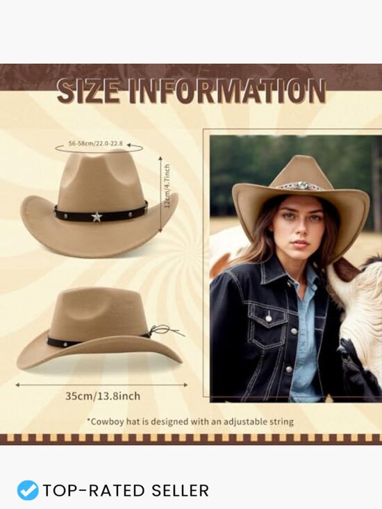 Classic Wide Brim Cowboy Hat with Detachable Vintage Bands Unisex Felt Fedora main image 5